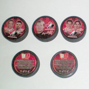 2002 Team Canada Salt Lake Olympics McDonalds 5 puck set